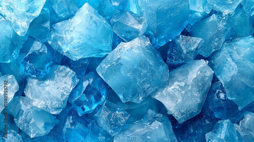 A pile of blue ice cubes sitting on top of each other A pile of blue ice cubes sitting on top of each other
