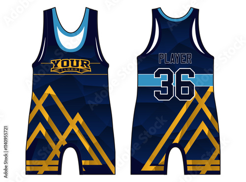 The Wrestling Singlets template mockup is a perfect fit for all sports. The designs that go on casual wear, shirts, fashion apparel, and all kinds of team uniform