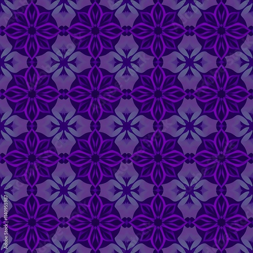 Purple Floral Pattern: Elegant Seamless Design 