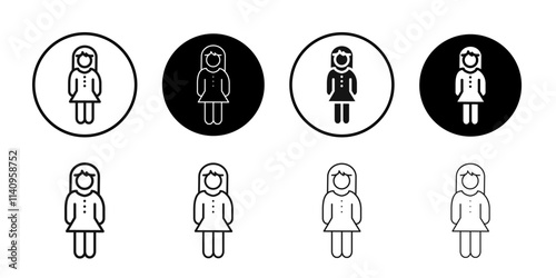 Female icon Simple thin outline