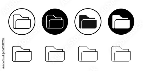 Folder icon Simple thin outline