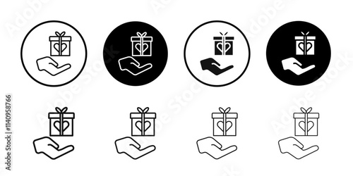 Free gift icon Simple thin outline