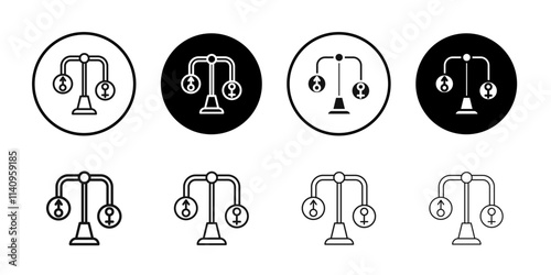 Hormone imbalance icon Simple thin outline