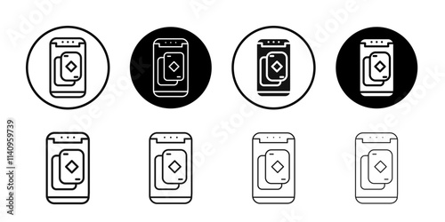 Mobile casino icon Simple thin outline