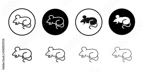 mouse animal icon Simple thin outline