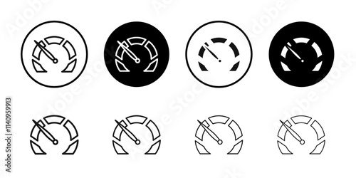 Network speed test icon Simple thin outline