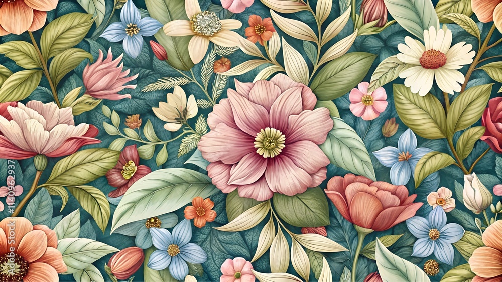 seamless pattern with flowers seamless pattern with flowers