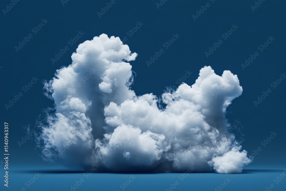 A fluffy cloud sits majestically against a deep blue background, evoking feelings of calmness and tranquility while showcasing the beauty of simplicity in nature. A fluffy cloud sits majestically against a deep blue background, evoking feelings of calmness and tranquility while showcasing the beauty of simplicity in nature.