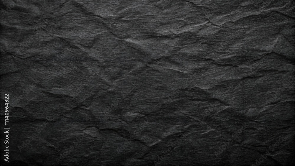 Fototapeta premium black crumpled paper background