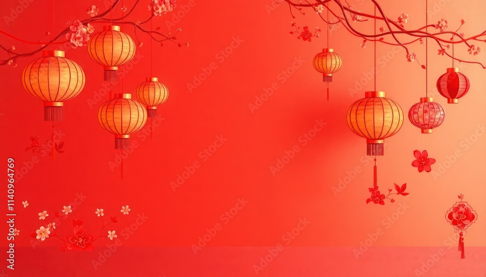 Chinese New Year Decoration - Chinese New Year Greeting Card - Chinese New Year Background Chinese New Year Decoration - Chinese New Year Greeting Card - Chinese New Year Background
