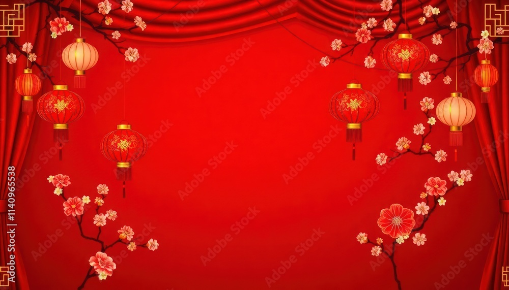 Chinese New Year Decoration - Chinese New Year Greeting Card - Chinese New Year Background Chinese New Year Decoration - Chinese New Year Greeting Card - Chinese New Year Background