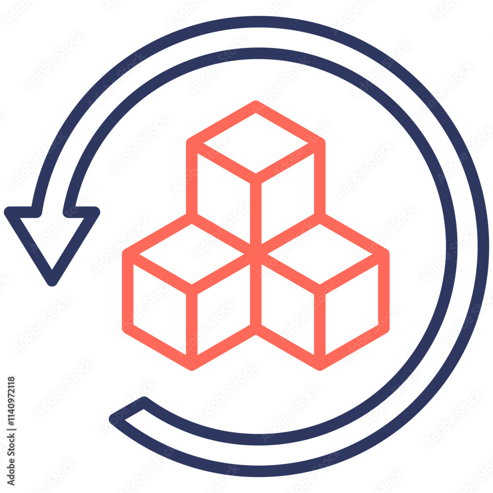 Reverse Logistics Icon Reverse Logistics Icon