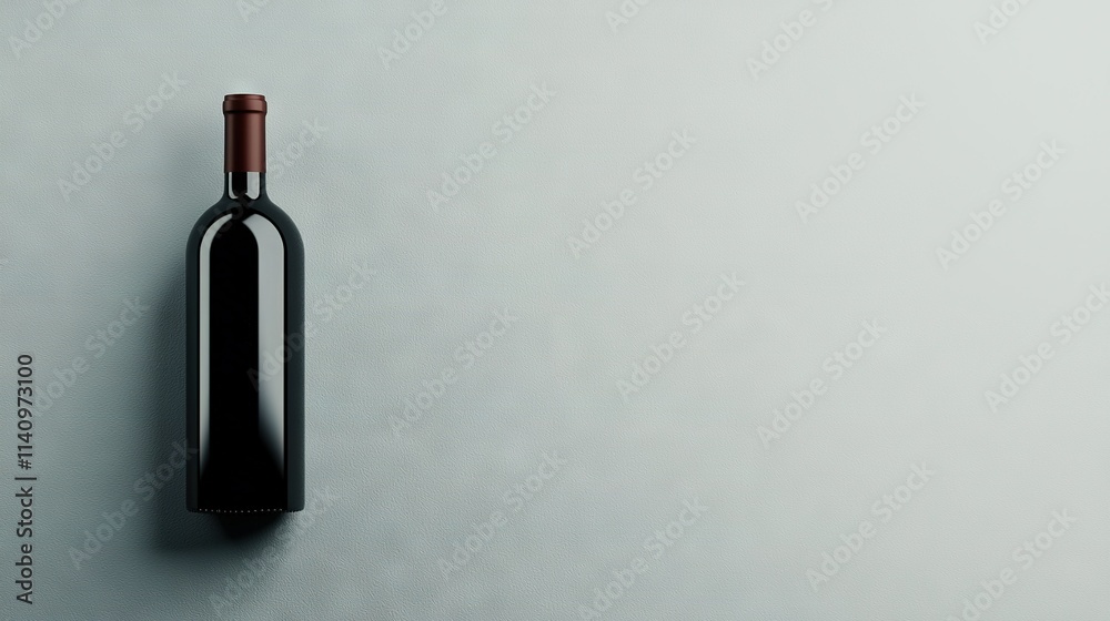 A bottle of red wine sits on a table beside a bottle of wine A bottle of red wine sits on a table beside a bottle of wine