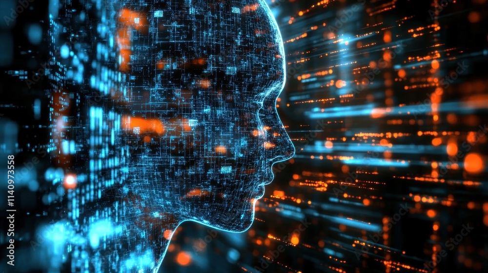 Visual representation of advanced computer technology concepts and machine learning. Visual representation of advanced computer technology concepts and machine learning.