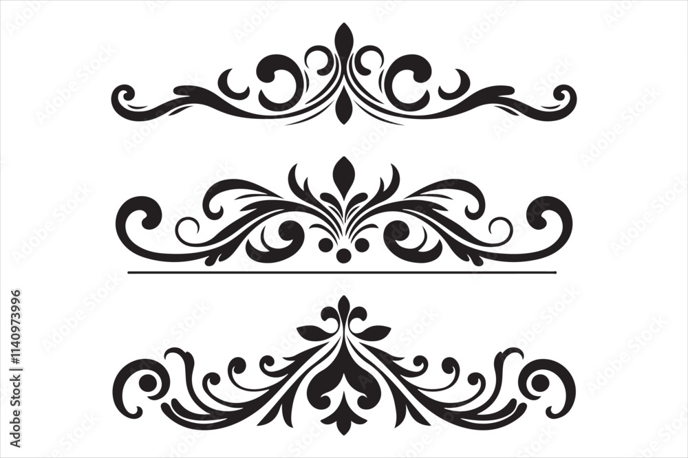 Vintage floral frame border design vector art