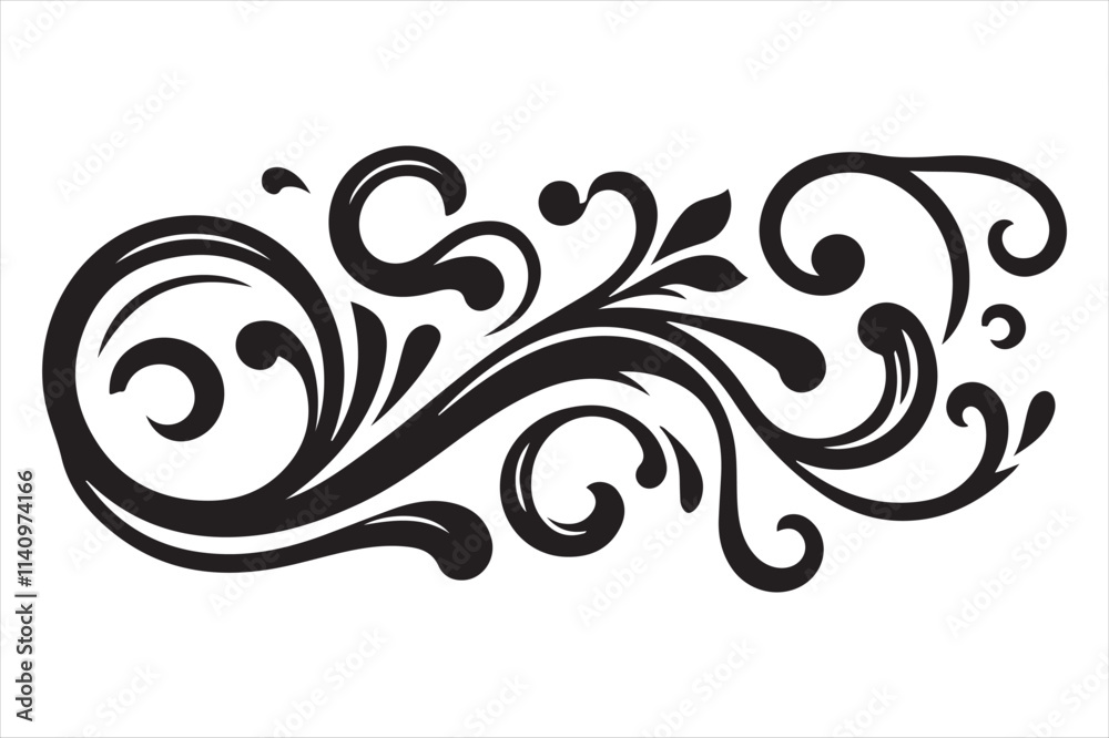 Fototapeta premium Vintage floral frame border design vector art