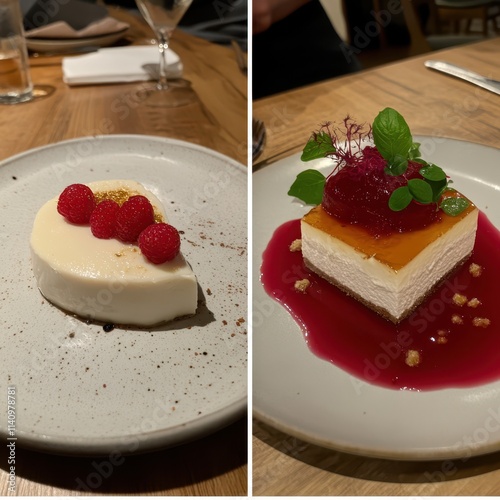 a white plate topped with a dessert and a ras dessert photo