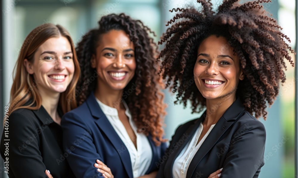 Business women diverse group professional attire confident smiles Business women diverse group professional attire confident smiles