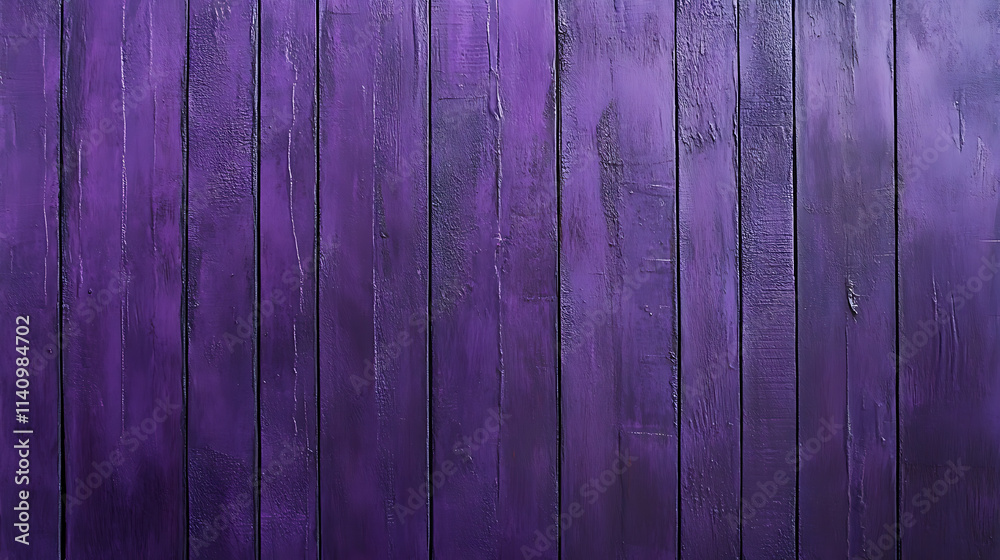 Fototapeta premium Top view of purple paint wood planks texture arranged vertically, background for overlay