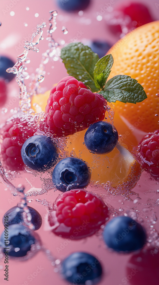 blueberries and raspberries blueberries and raspberries