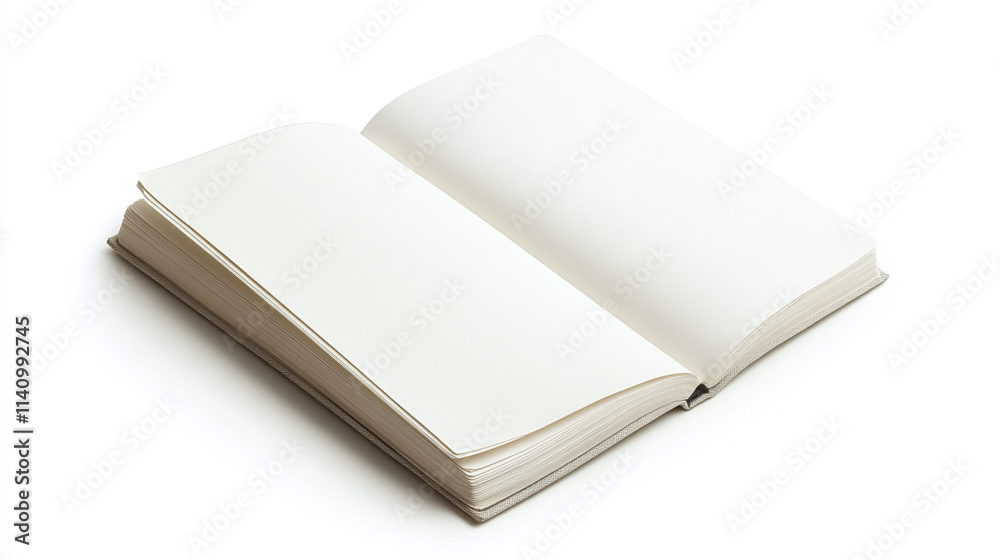 Isolated newspaper page on white background, daily press and journalism, featuring a blank media article for publication, propaganda communication and information.