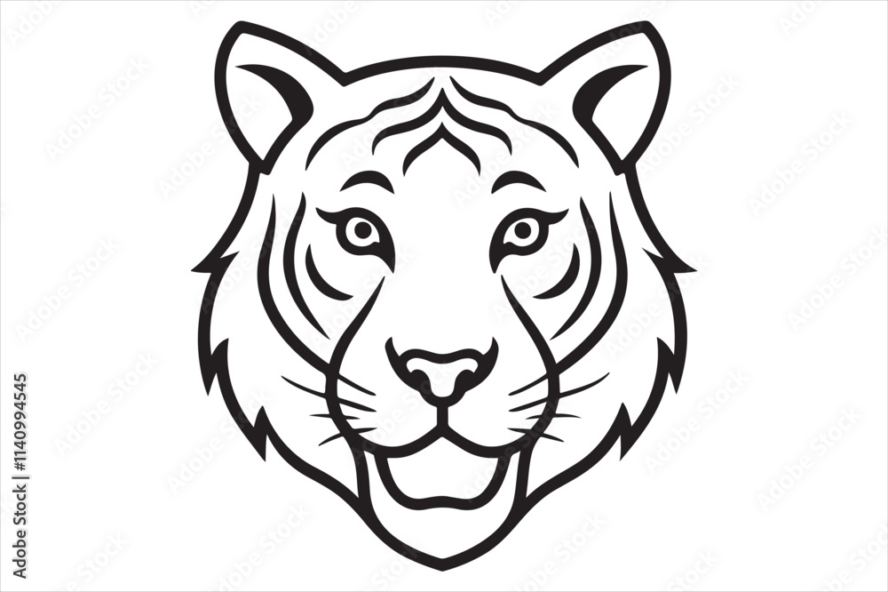 Fototapeta premium Illustration of a tiger head