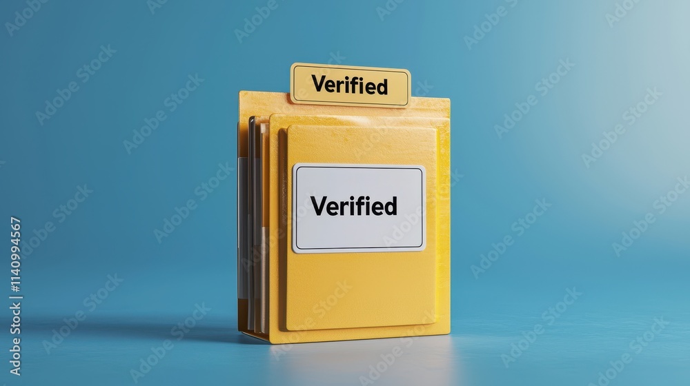 A stack of yellow folders labeled A stack of yellow folders labeled
