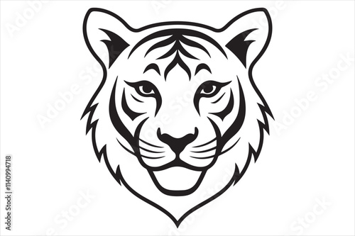 Illustration of a tiger head