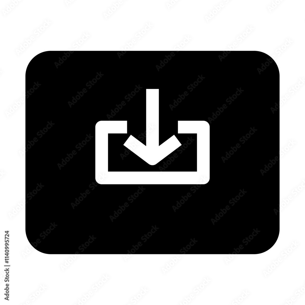 Fototapeta premium Inbox solid icon
