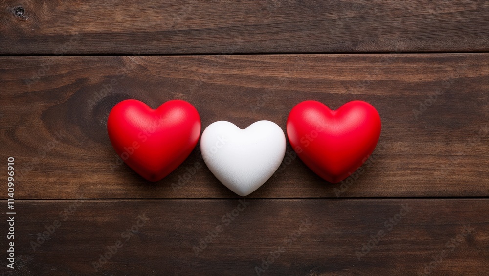 Hearts on a wooden background, symbolizing love, affection, and warmth, creating a rustic and heartfelt representation of deep emotional connections Hearts on a wooden background, symbolizing love, affection, and warmth, creating a rustic and heartfelt representation of deep emotional connections