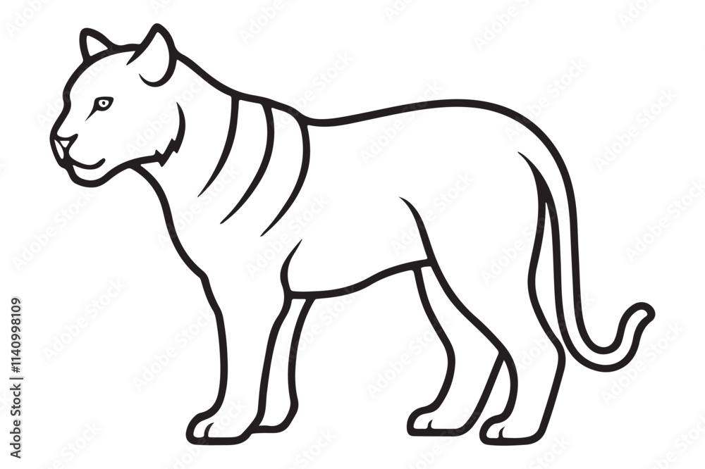 Illustration of a tiger Vector Illustration of a tiger Vector