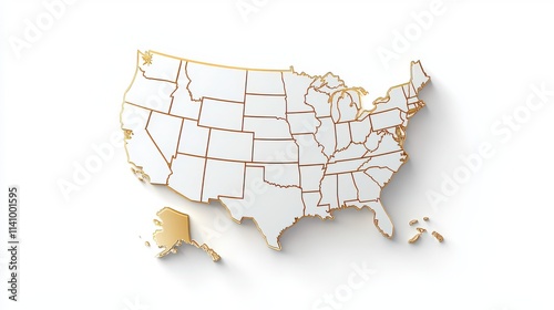A plain white background map of the US showing only major state lines and boundary details.