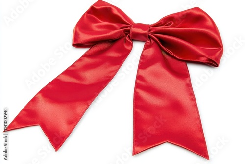 a red bow with a large bow on it photo