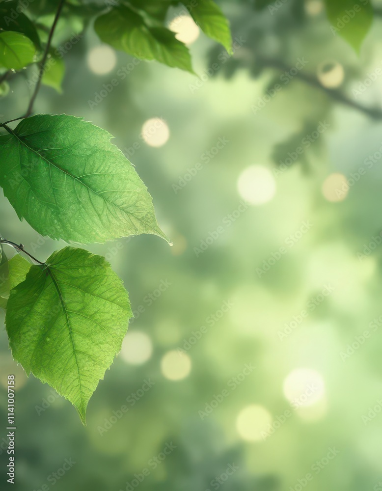 Soft green bokeh background, blurred leaf & vibrant blob , spring, macro Soft green bokeh background, blurred leaf & vibrant blob , spring, macro
