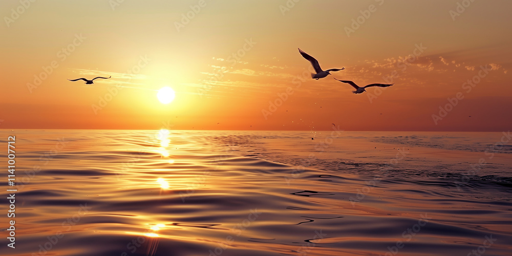 Fototapeta premium sunset in the sea