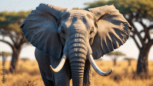 Explore stunning elephant images and art: majestic giants, baby elephants, and herds in the wild. Perfect for presentations, nature projects, and creative designs. photo