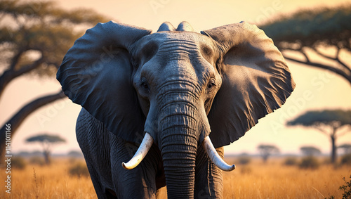 Explore stunning elephant images and art: majestic giants, baby elephants, and herds in the wild. Perfect for presentations, nature projects, and creative designs. photo
