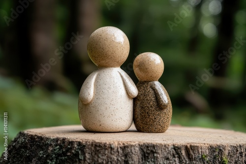 nature-inspired family card, a family day card displayed against a tree, showcasing the bonds growth amidst natures beauty