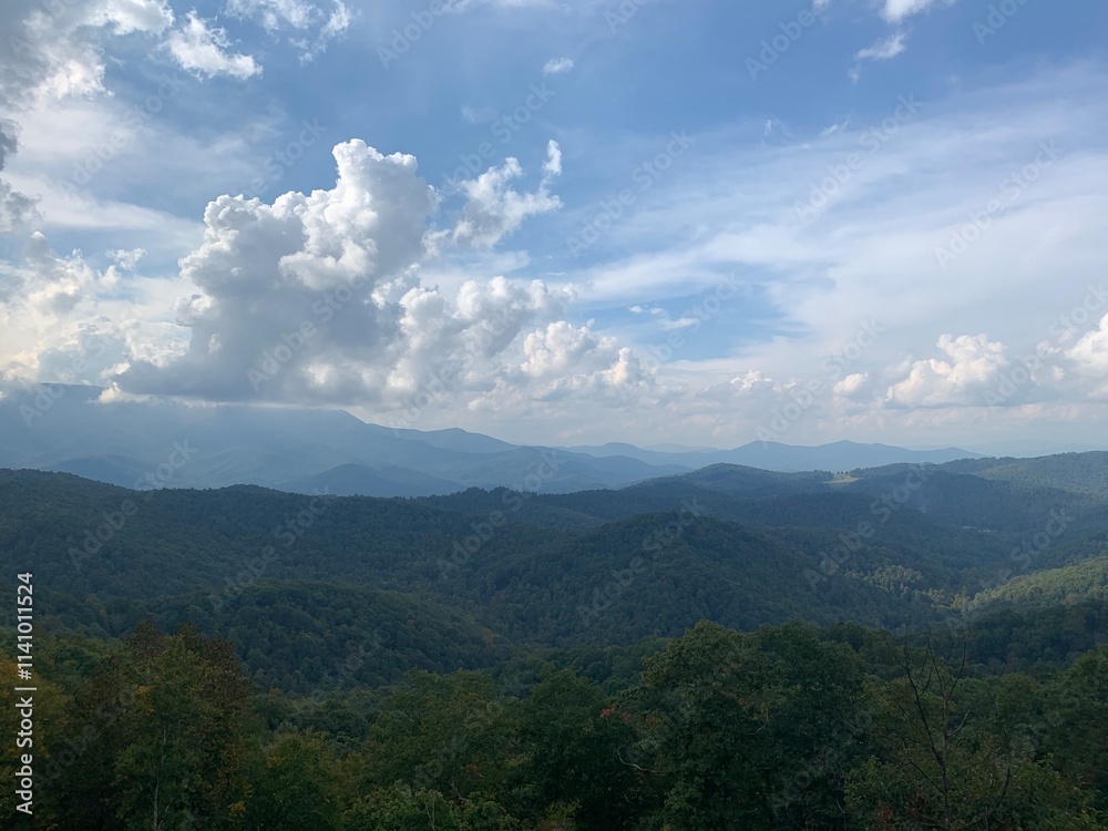 Fototapeta premium clouds over the mountains