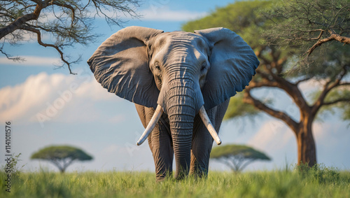 Explore stunning elephant images and art: majestic giants, baby elephants, and herds in the wild. Perfect for presentations, nature projects, and creative designs. photo