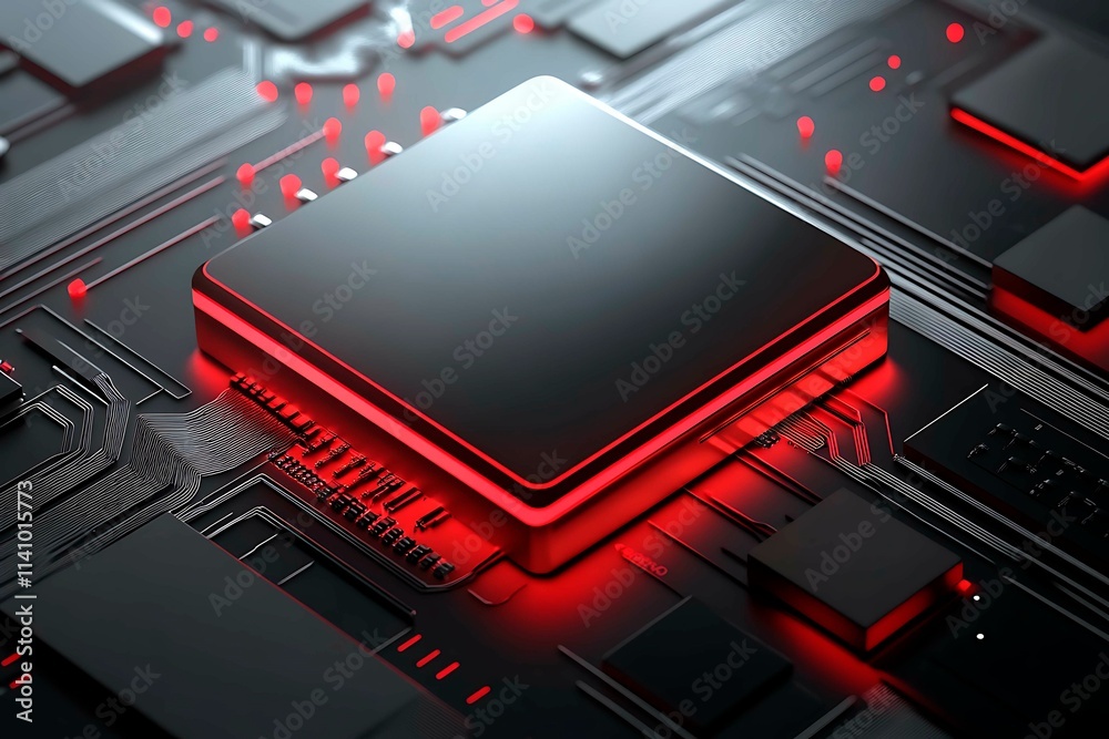 Dynamic technology-inspired abstract background with sharp red, black, and silver lines, creating a sleek and futuristic digital design.