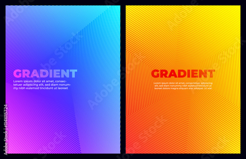 Minimal gradient cover design geometric lines