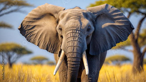 Explore stunning elephant images and art: majestic giants, baby elephants, and herds in the wild. Perfect for presentations, nature projects, and creative designs. photo