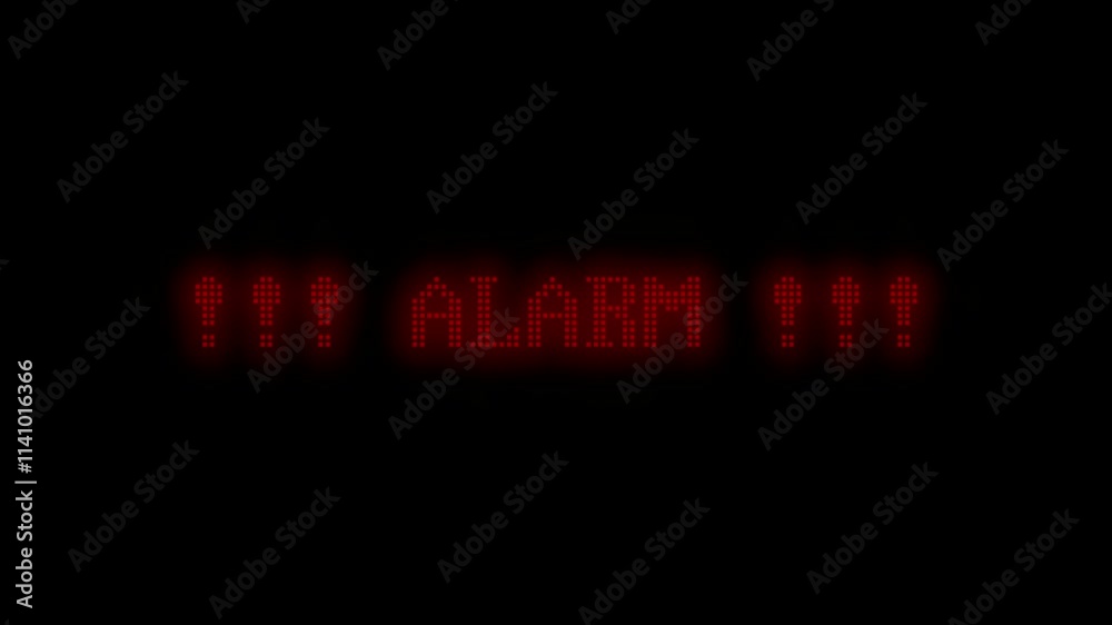 rote blinkende Anzeige zeigt die Meldung: !!! Alarm !!!