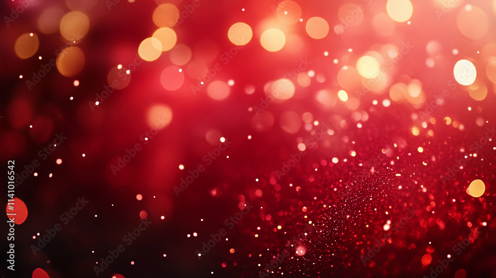Captivating magic red background with shimmering details of light. Generative AI
