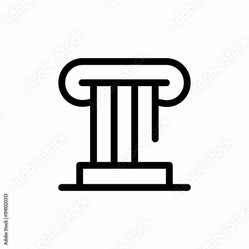 ancient column icon sign vector