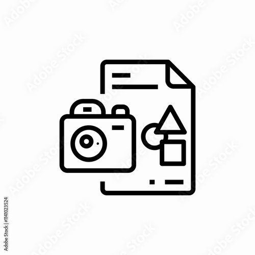 photo camera file icon sign vector