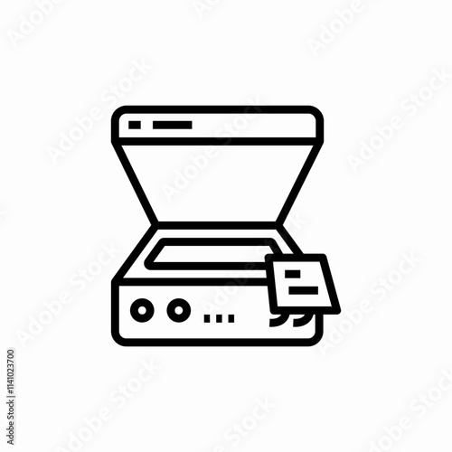 scanner scan icon sign vector