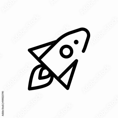 spaceship rocket icon sign vector