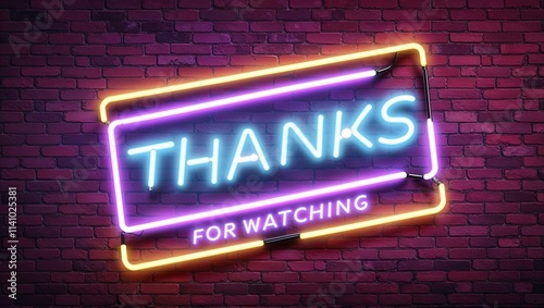 neon sign of the THANKS FOR WATCHING 